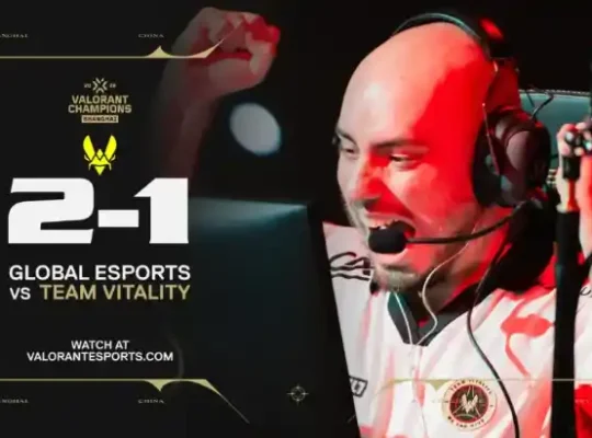 Team Vitality defeated Global Esports 2-1 in its debut at Valorant Champions 2026