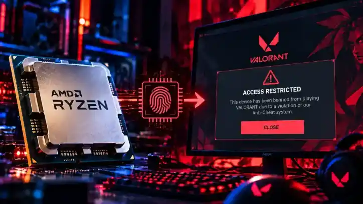 A player reports being suspended from Valorant after purchasing a used Ryzen CPU