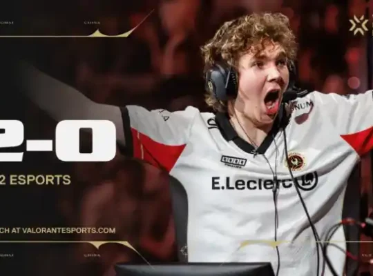 Vitality defeated G2 2-0 and advanced to the upper bracket final of VALORANT Champions 2026